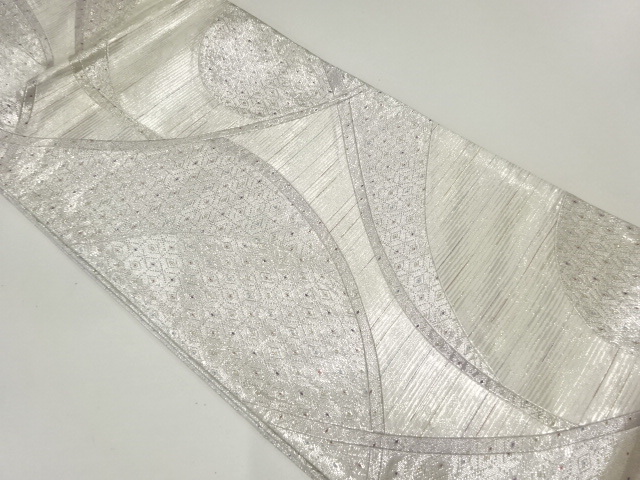 切り嵌め抽象模様袋帯